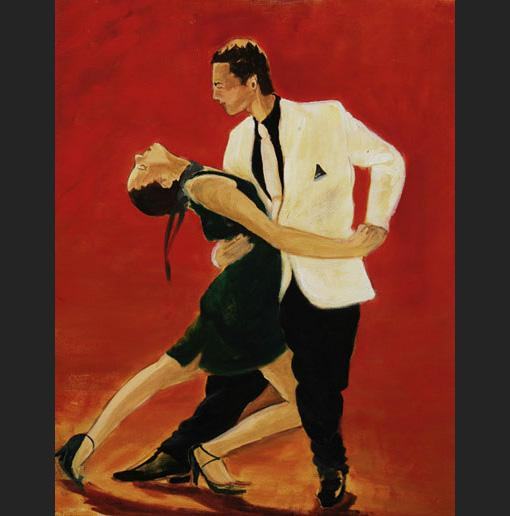 Unknown Artist tango dancers painting | framed paintings for sale